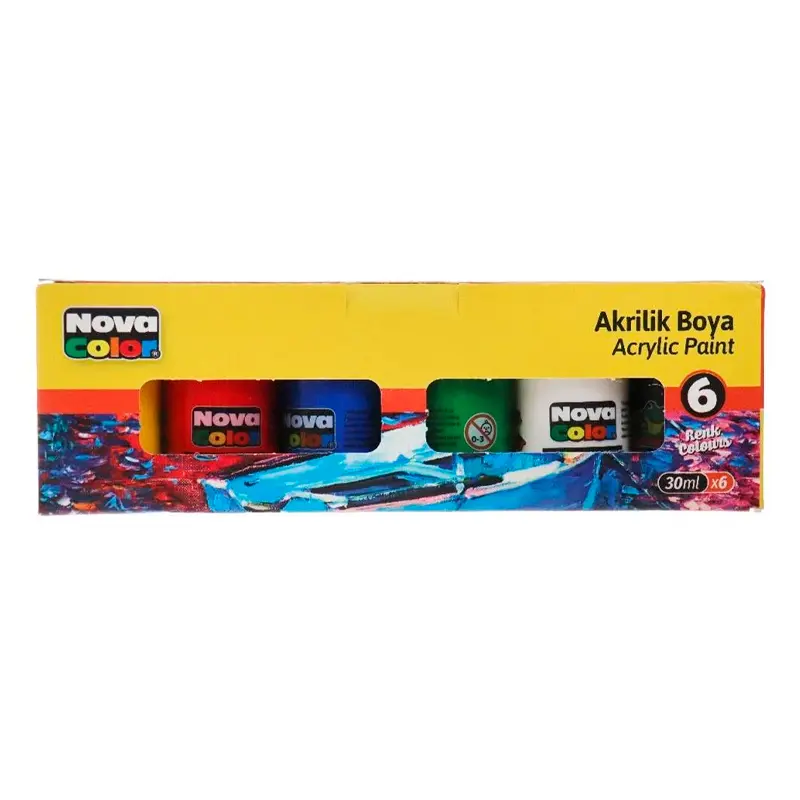 Nova Color Akrilik Boya Şişe 30 ml 6 Renk