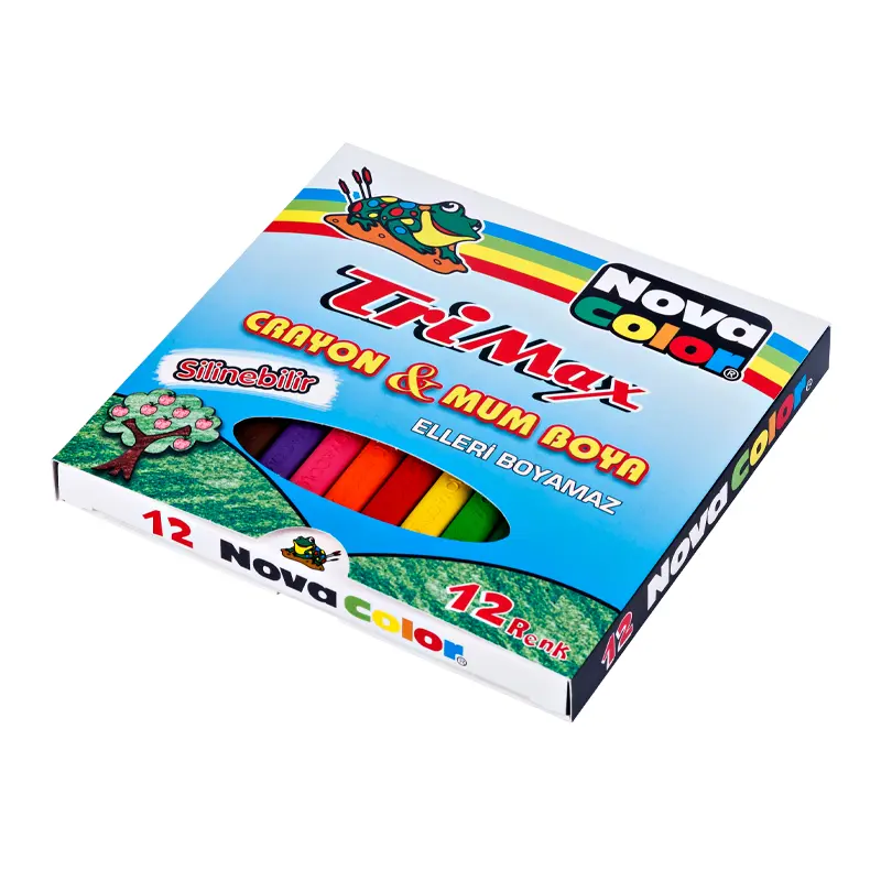 Nova Color Trimax Silinebilir Üçgen Mum Boya 12 Renk