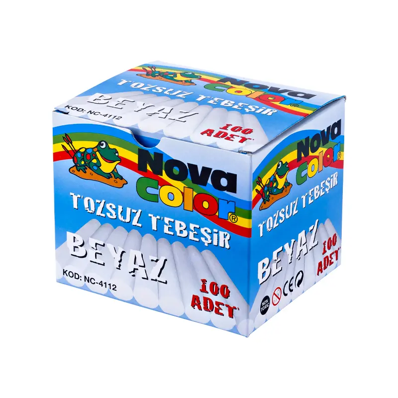 Nova Color Tozsuz Tebeşir Beyaz 100 Lü Kutu