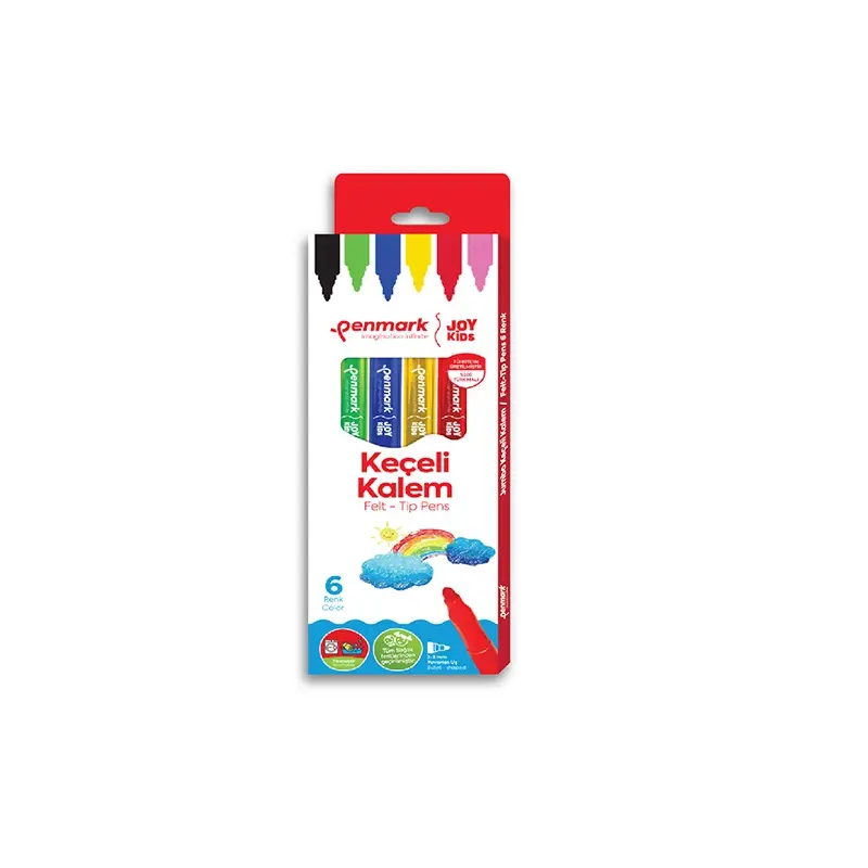 Penmark Süper Su Bazlı Yıkanabilir Keçeli Kalem 6 Renk