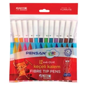 Pensan Kidz Keçeli Boya Kalemi 12 Renk Paket
