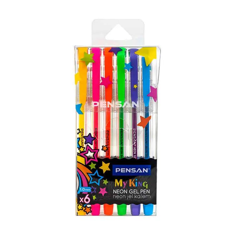 Pensan My-King Neon Jel Kalem 6 Renk Paket