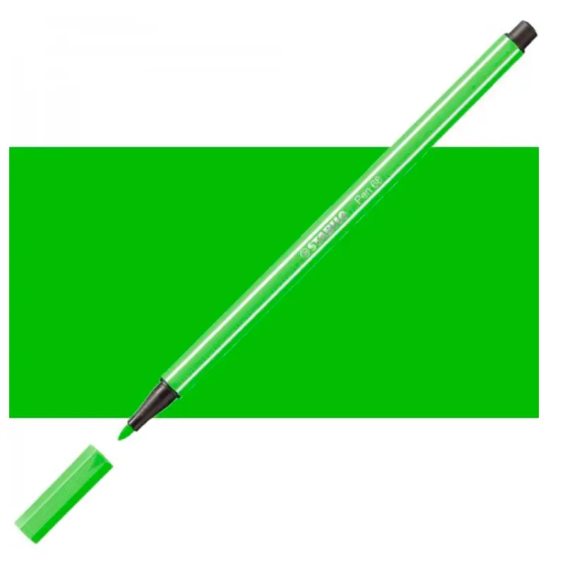 Stabilo Point 68/43 Kalın Uçlu Keçeli Kalem 1.0mm Yaprak Yeşili 10 Lu Kutu