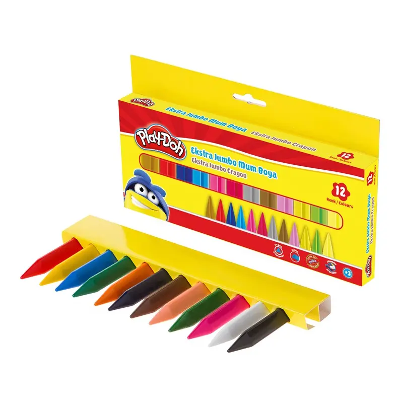 Play-Doh Extra Jumbo Mum Boya Crayon Mum Boya 12 Renk