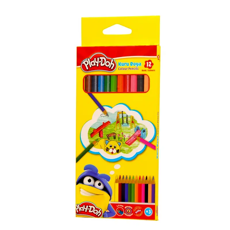 Play-Doh KU001 Tam Boy Kuru Boya 12 Renk