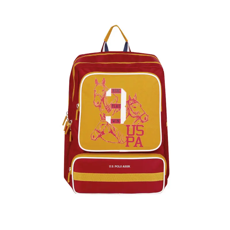 U.S. Polo Assn. 24203 Sarı - Kırmızı Okul Sırt Çantası