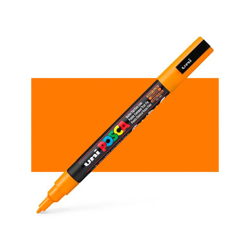 Uni-Ball Posca PC-3M 0.9 - 1.3 mm Su Bazlı Poster Markörü Parlak Sarı 6 Lı Kutu