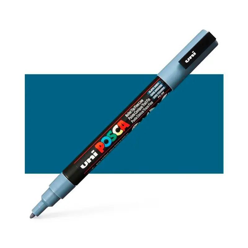Uni-Ball Posca PC-3M 0.9 - 1.3mm Su Bazlı Poster Markörü Kurşun Gri 6 Lı Kutu
