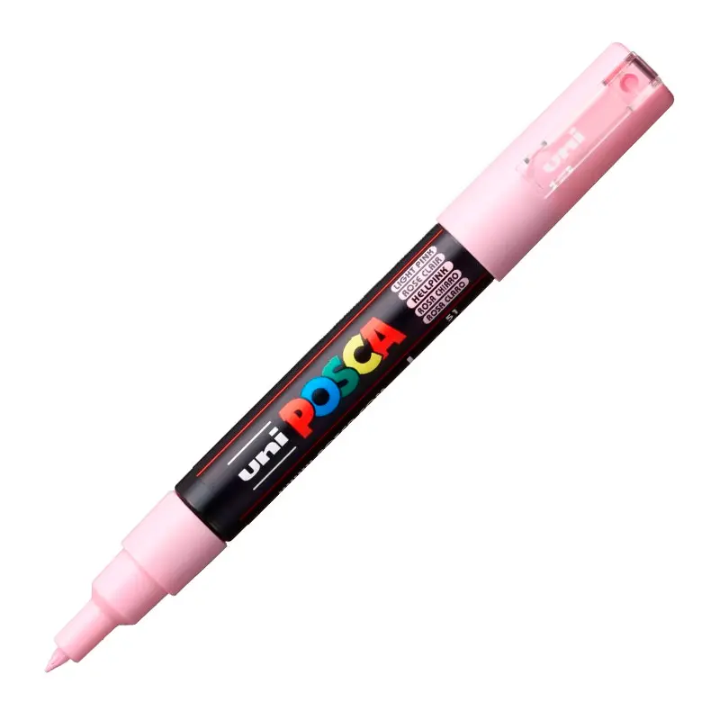 Uni-Ball Posca PC-1M 0.7mm Su Bazlı Poster Markörü Açık Pembe 6 Lı Kutu