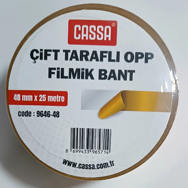 Cassa Çift Taraflı OPP Filmik Bant 48mm x 25mt