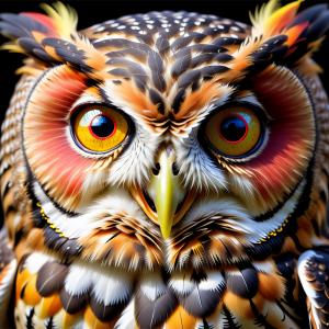 Owl Eyes Rölyef Poster Baskı Kağıt Boyutu: 33x48cm Baskı Boyutu: 31.5x31.5cm 8 Adet