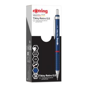 Rotring Tikky Retro Versatil Kalem Metalik Mavi 0.5mm x 12 Li Kutu