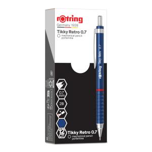 Rotring Tikky Retro Versatil Kalem Metalik Mavi 0.7mm x 12 Li Kutu