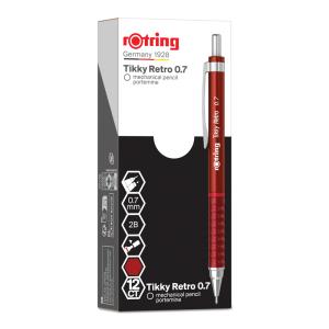 Rotring Tikky Retro Versatil Kalem Metalik Kırmızı 0.7mm x 12 Li Kutu