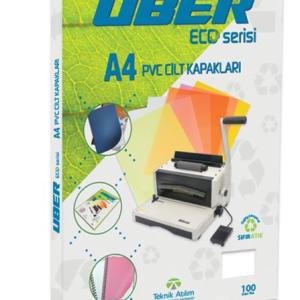 Uber Eco PVC Cilt Kapağı A4 Opak Beyaz 100 Lü Paket