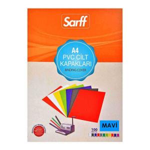 Sarff PVC Cilt Kapağı 160 Micron A4 Opak Mavi 100 Lü Paket