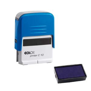 Colop Printer C10 Mavi Kasa / Mavi Keçe 10x27mm Kaşe