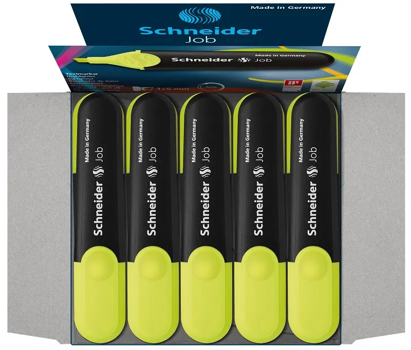 Schneider JOB Fosforlu Kalem 1 -5 mm Sarı 10 Lu Kutu