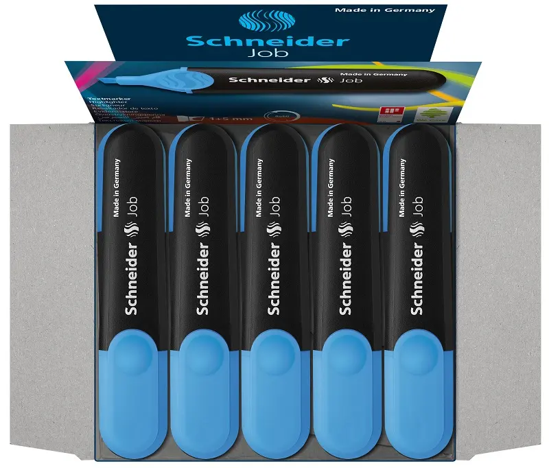 Schneider JOB Fosforlu Kalem 1 -5 mm Mavi 10 Lu Kutu