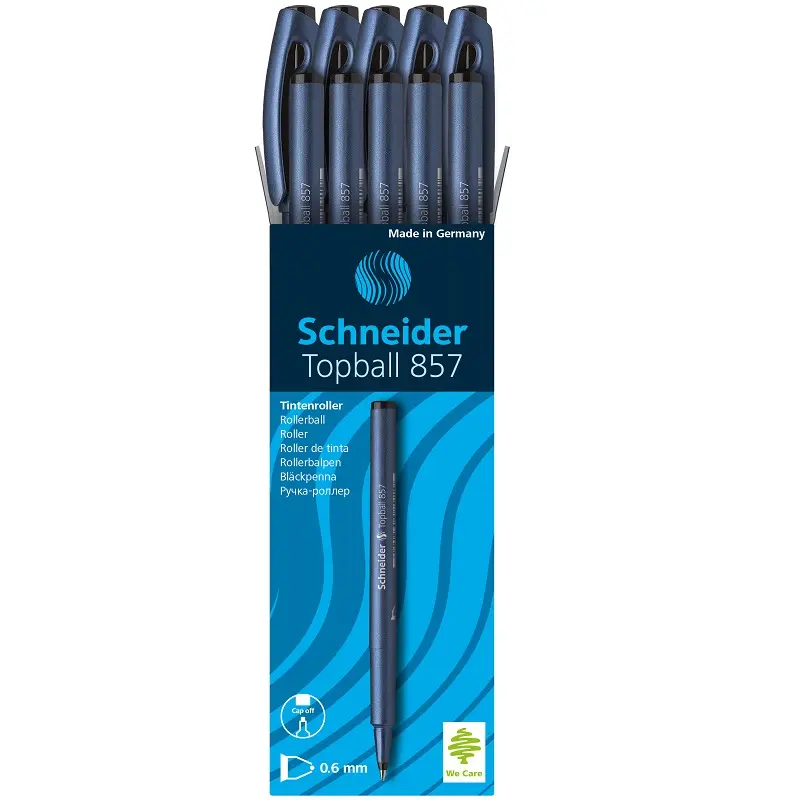 Schneider Topball 857 Roller Kalem 0.6 mm Siyah 10 Lu Kutu
