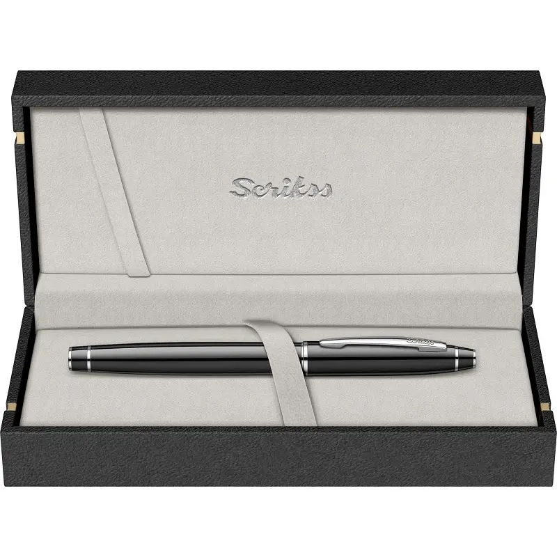Scrikss 35 Noble Roller Kalem Siyah Krom