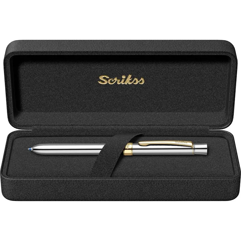 Scrikss 93 Trio Multi Fonksiyon Kalem 0.5mm Gold Krom