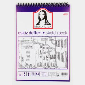 Südor Mona Lisa Eskiz Defteri 120 Gr. 50 Yaprak Üstten Spiralli A3