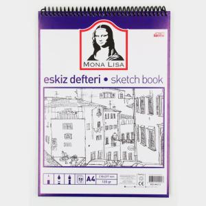 Südor Mona Lisa Eskiz Defteri 120 Gr. 50 Yaprak Üstten Spiralli A4