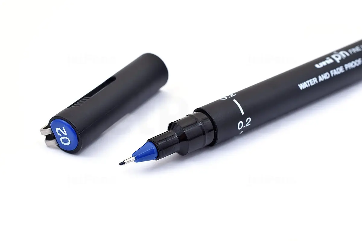 Uni-Ball Pin 0.2 mm Fine Line Akrilik Uçlu Kalem Mavi 12 Li Kutu