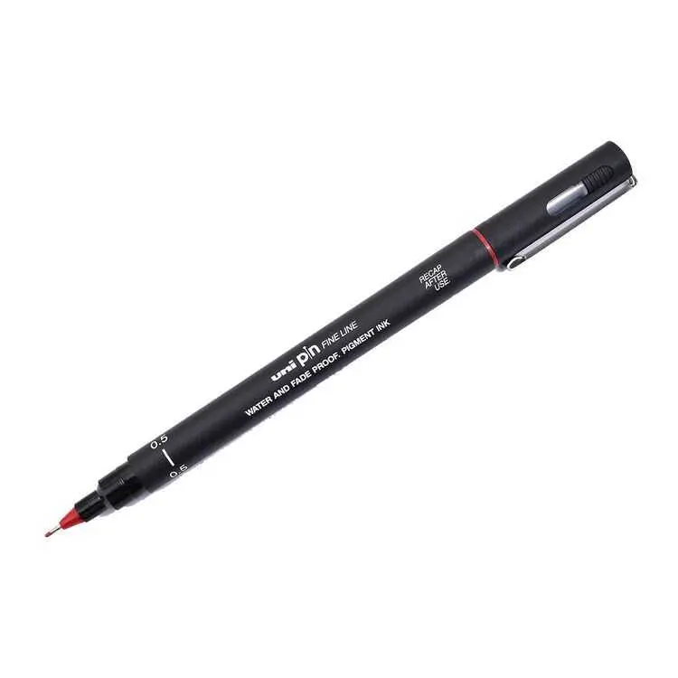 Uni-Ball Pin 0.5 mm Fine Line Akrilik Uçlu Kalem Kırmızı 12 Li Kutu