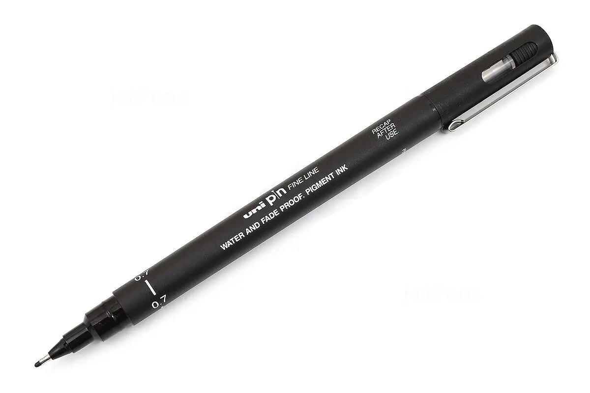 Uni-Ball Pin 0.7 mm Fine Line Akrilik Uçlu Kalem Siyah 12 Li Kutu