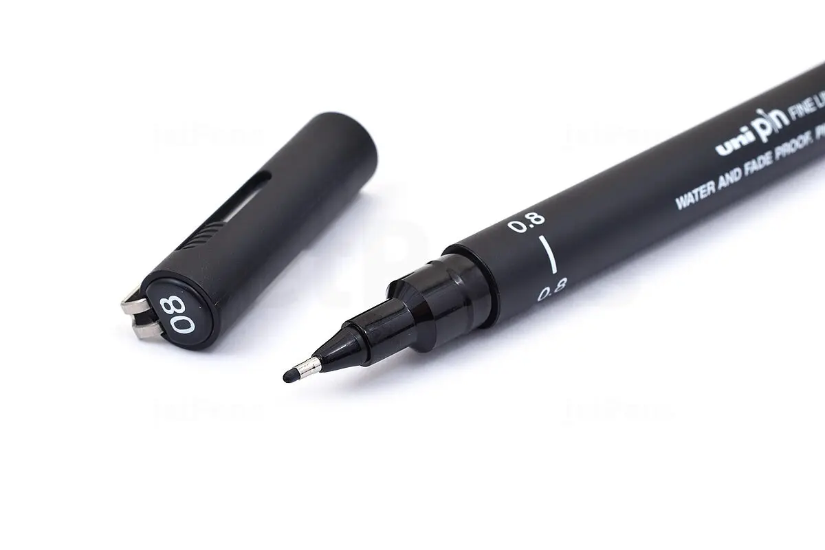 Uni-Ball Pin 0.8 mm Fine Line Akrilik Uçlu Kalem Siyah 12 Li Kutu