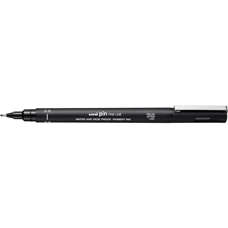 Uni-Ball Pin 0.9 mm Fine Line Akrilik Uçlu Kalem Siyah 12 Li Kutu