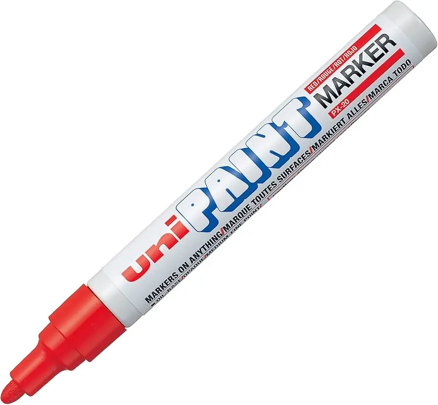 Uni-Ball Paint Marker 2.2 - 2.8 mm Boyama Markörü Kırmızı 12 Li Kutu