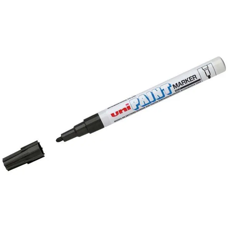 Uni-Ball Paint Marker 0.8 - 1.2 mm Boyama Markörü Siyah 12 Li Kutu