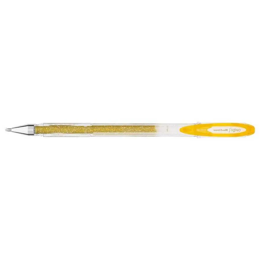 Uni-Ball Signo Sparkling UM-120SP 1.0 mm Simli Jel Mürekkepli Roller Kalem Altın 12 Li Kutu