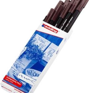 Edding 1255 Kaligrafi Kalemi 3.5 mm Koyu Kahve 10 Lu Kutu