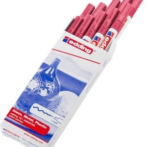 Edding 751 Boya Dekor Markörü Kırmızı 10 Lu Kutu