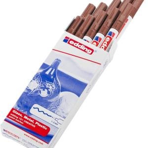 Edding 751 Boya Dekor Markörü Kahverengi 10 Lu Kutu
