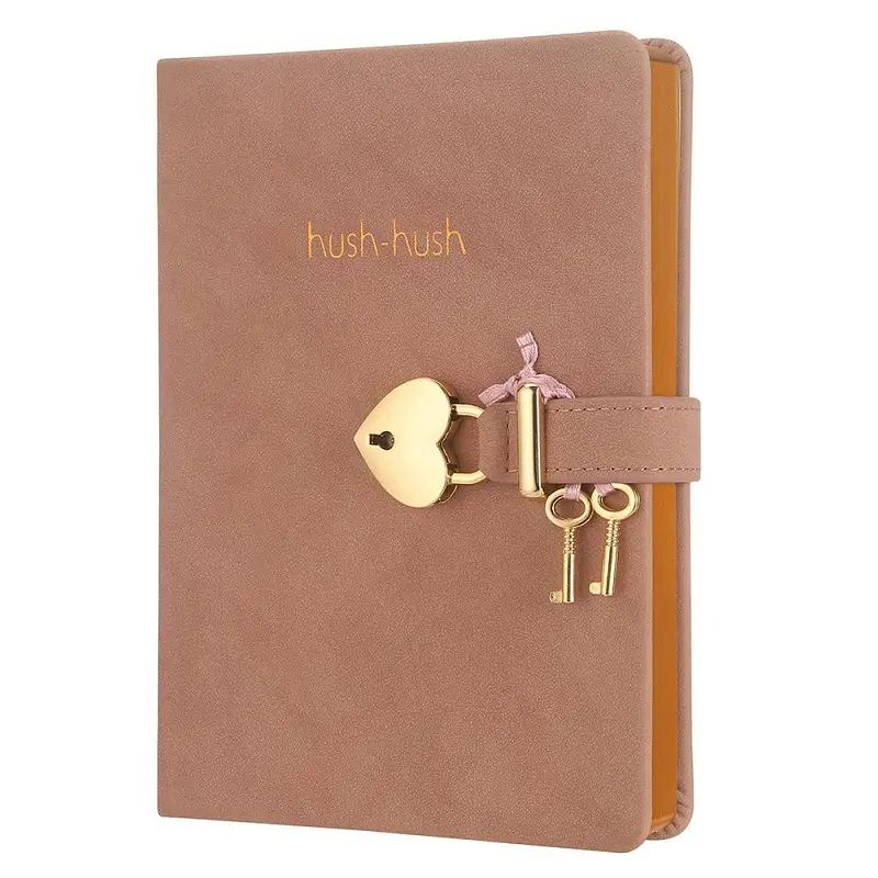 Victoria's Journals Hush Hush Kilitli Pastel Kapak 13x18cm 80gr. 160 Yaprak Çizgili Hatıra Defteri Mercan