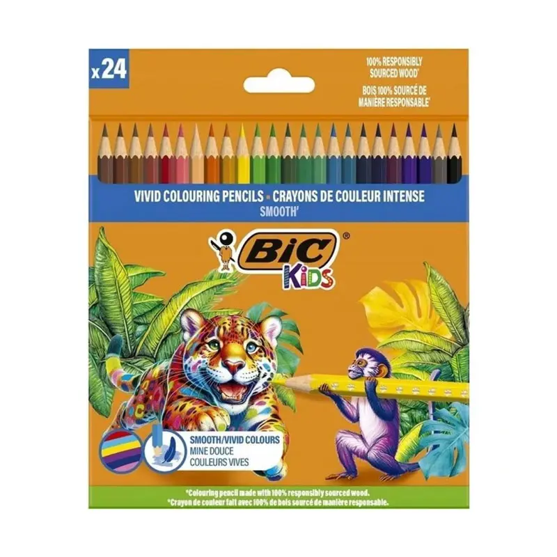 Bic 525787 Kids Smooth Kuru Boya 24 Renk