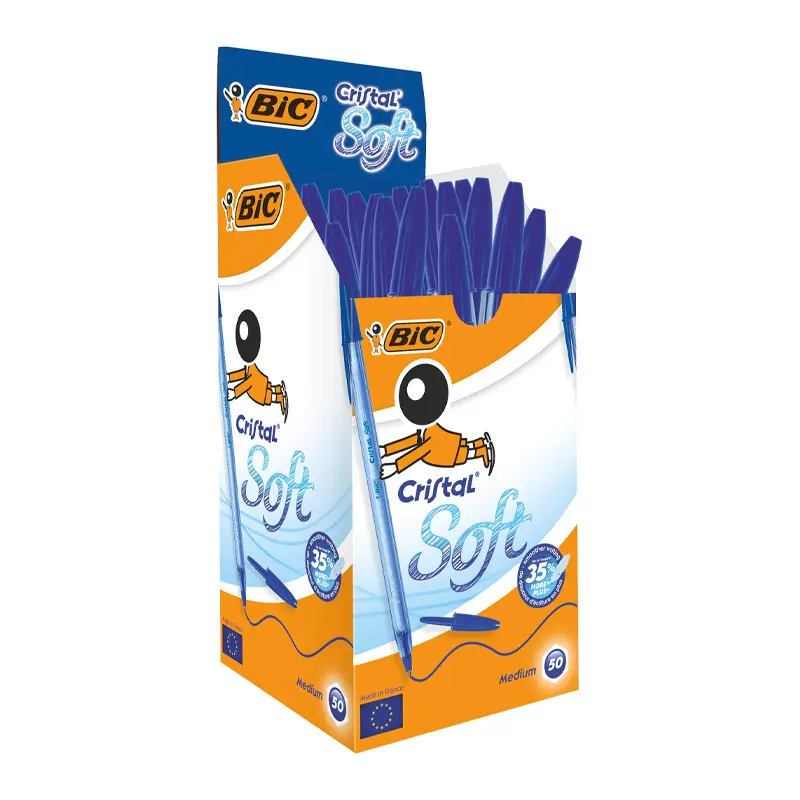 Bic Cristal Soft Medium Tükenmez Kalem Mavi x 50 Li Kutu