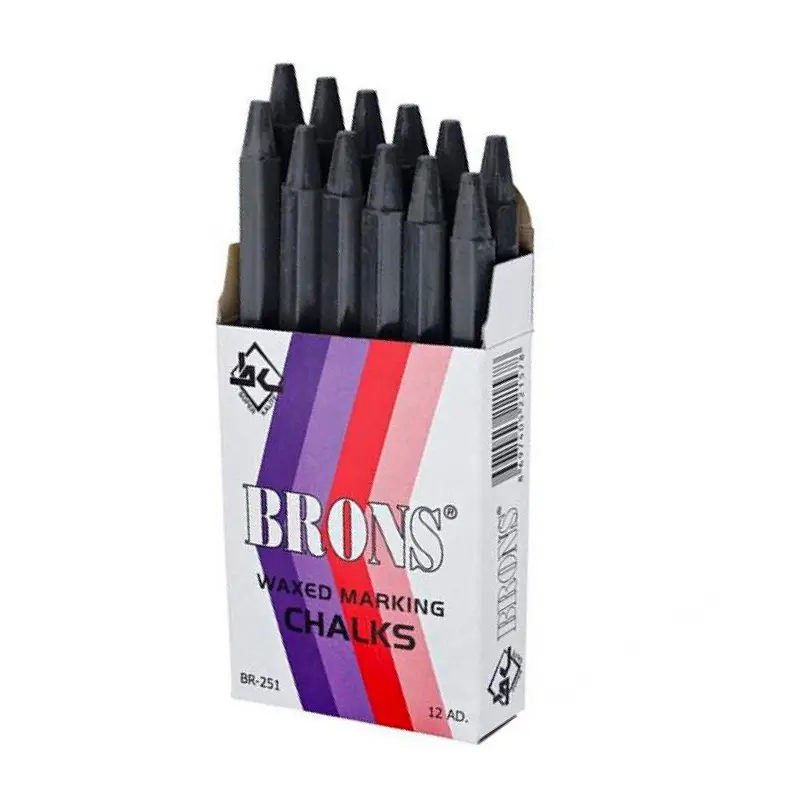 Brons BR-251 Marka Tebeşiri Siyah x 12 Li Kutu
