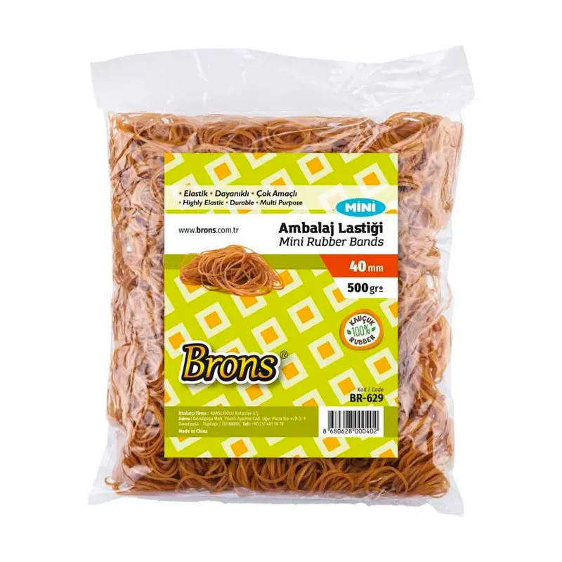Brons BR-629 Ambalaj Lastiği Mini 40mm 500 Gr. Poşet