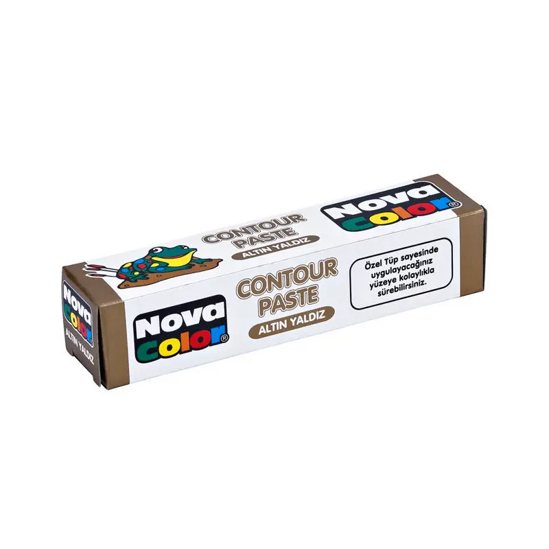 Nova Color NC-186 Contour Paste (Cam Kontürü) Tüpte Altın x 10 Lu Kutu