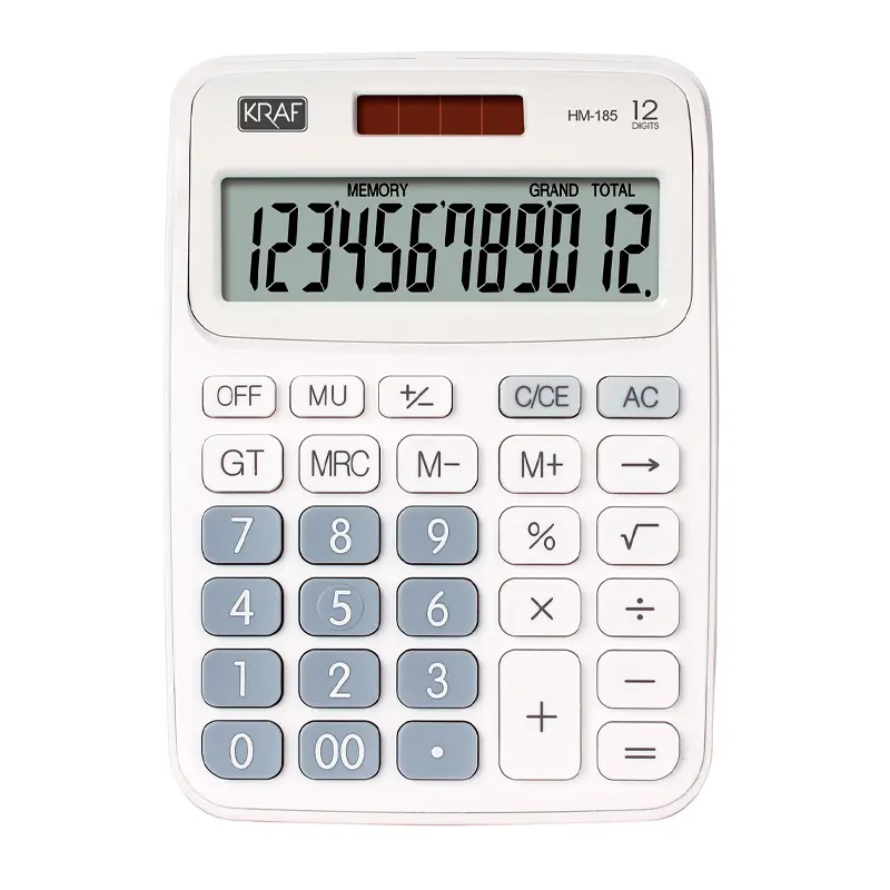 Kraf HM-185 WT Masaüstü Hesap Makinesi Beyaz
