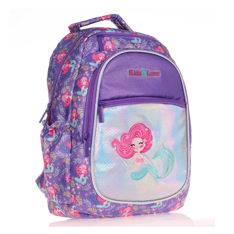 Kaukko L5097 Kids&Love Sırt Çantası Aynalı Simli Mermaid