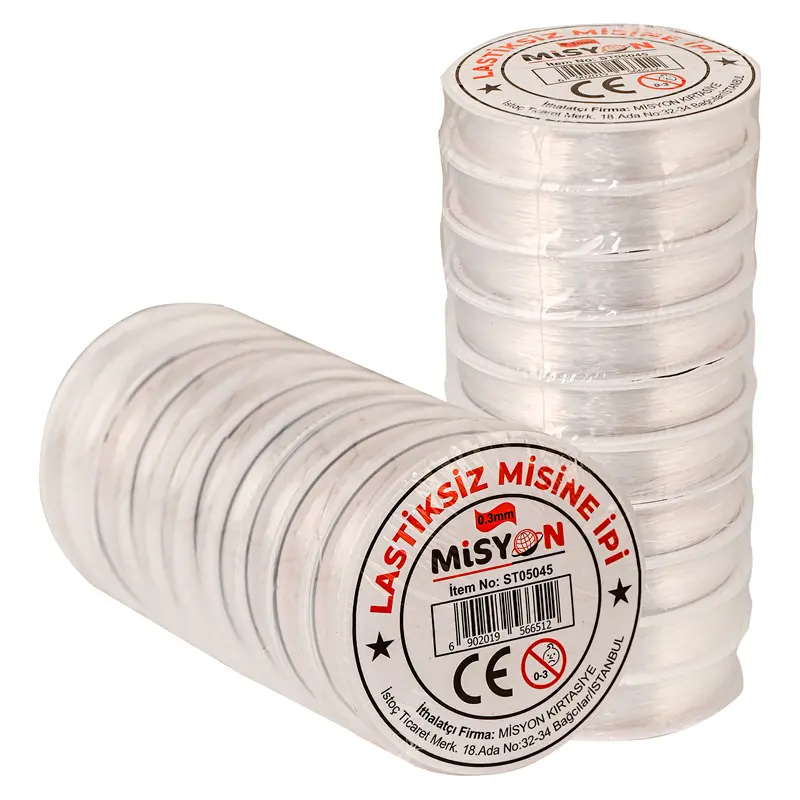 Misyon Lastiksiz Misine İpi 0.3mm x 10 Lu Paket