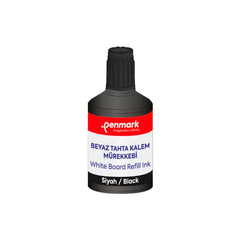 Penmark Beyaz Yazı Tahtası Kalemi Mürekkebi 30 ML Siyah x 10 Lu Kutu