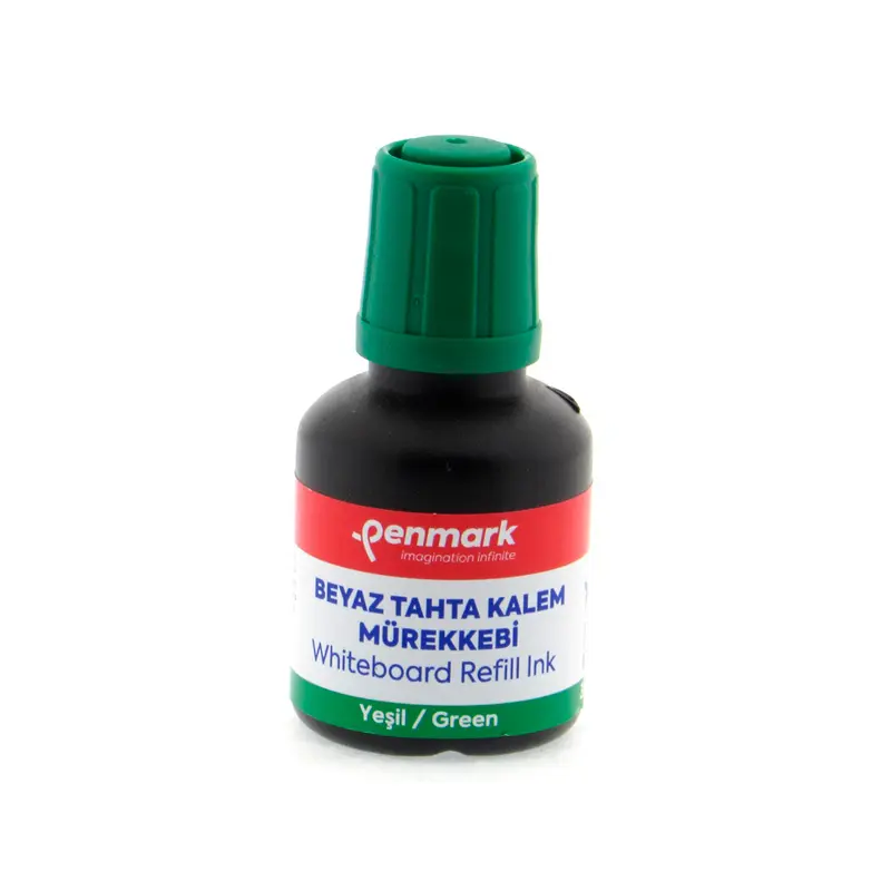 Penmark Beyaz Yazı Tahtası Kalemi Mürekkebi 30 ML Yeşil x 10 Lu Kutu
